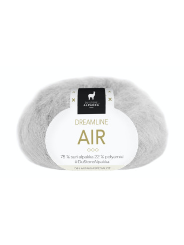 RAKLA Alpakka - Dreamline Air, farve 303 Sølvgrå